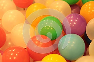 Colorful balls children , funny kindergarten plastic ball pond .