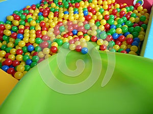 Colorful balls pool for kid games