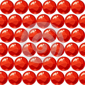 Colorful balls red seamless pattern