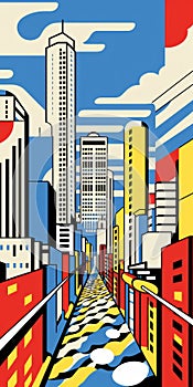 Colorful Baltimore: A Roy Lichtenstein-inspired Print