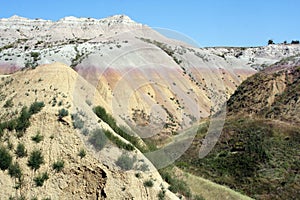 Colorful Banded Rocks, Badlands Nat'l Park