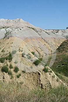 Colorful Banded Rocks, Badlands Nat'l Park