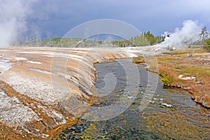 Colorful Banks of a Yellowstone River