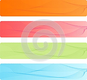 Colorful banners set with abstract design