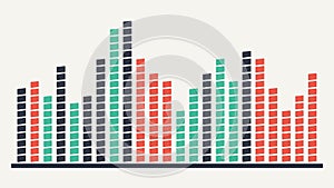 Colorful Bar Graph Data Visualization, Business Analytics, vector design Generative AI