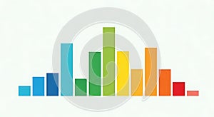 Colorful Bar Graph Illustrating Data and Statistics
