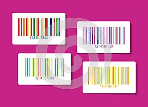 Colorful barcode stickers