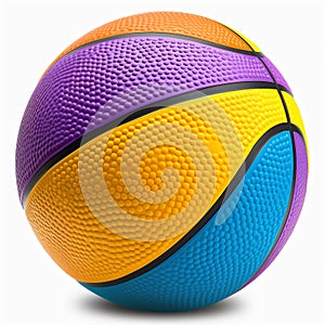 Colorful Basketball Ball Isolated on White Background