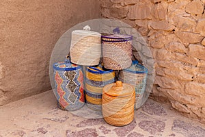 Colorful baskets in old town Al-Ula photo