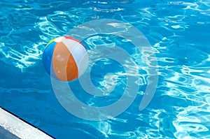 Beach Ball Floating In Pool