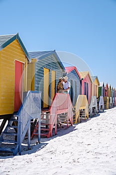 colorful beach house at Muizenberg beach Cape Town,beach huts, Muizenberg, Cape Town, False Bay, South Africa