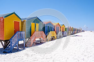 colorful beach house at Muizenberg beach Cape Town,beach huts, Muizenberg, Cape Town, False Bay, South Africa