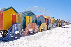 colorful beach house at Muizenberg beach Cape Town,beach huts, Muizenberg, Cape Town, False Bay, South Africa