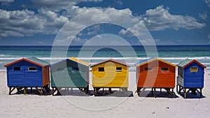 colorful beach house at Muizenberg beach Cape Town,beach huts, Muizenberg, Cape Town, False Bay, South Africa