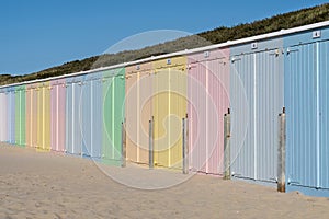 colorful beach huts