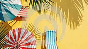 The colorful beach setup.AI generated image