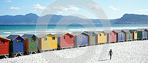 Colorful beachhouses, South Africa Cape Town