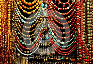 Colorful bead in the bazaar