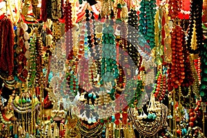 Colorful bead in the bazaar