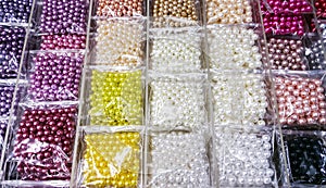 Colorful bead in transparency plastic bag