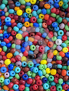 Colorful beads macro