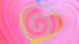 Colorful beating heart Rainbow spring. Valentine`s Day concept. Pink heart frame slow motion. Lgbt glbt sign