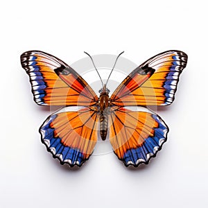 Colorful Beautiful butterfly, isolated on white background.AI generated