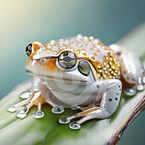 Colorful,beautiful frog macro ai generated image