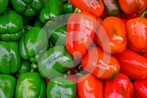 Colorful bell peppers, Natural background.