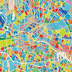 Colorful Berlin map