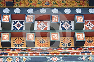 Colorful Bhutanese architecture photo