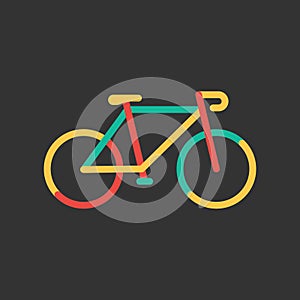 Colorful Bicycle icon
