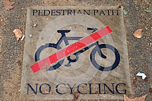 Colorful bicycle signs and symbols found in the streets of London