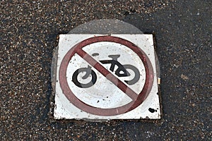 Colorful bicycle signs and symbols found in the streets of London