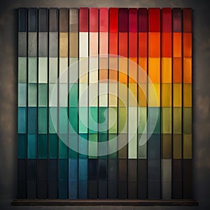 Colorful Biedermeier Panel Arrangement In Wet Plate Negative Style