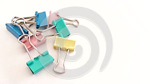 Colorful Binderclips in a Group