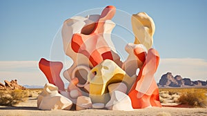 Colorful Biomorphic Sculpture Inspired By Desert Colors