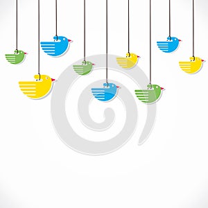 Colorful bird background