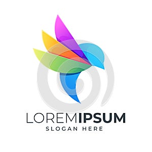 Colorful bird logo Design