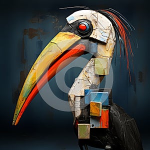 Colorful Bird Sculpture: Edgy Caricatures By Tibor Nagy