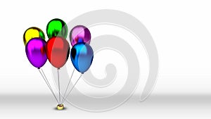 Colorful birthday balloons - loop able video