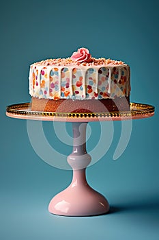 Colorful birthday cake. Ai generative