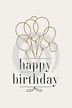 Colorful Birthday Card With Balloons