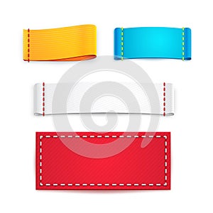 Colorful Blank Fabric Labels or Badges