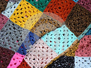 Colorful blanket made of wool