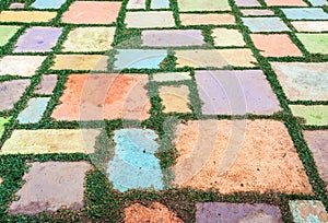 Colorful block ground