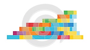 Colorful Block Stack Vector for Building and Educational Concepts, vector design Generative AI