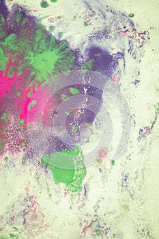 Colorful blots splashing on a white background