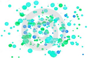 Colorful blue green turquoise watercolor background for wallpape