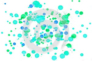 Colorful blue green turquoise watercolor background for wallpape